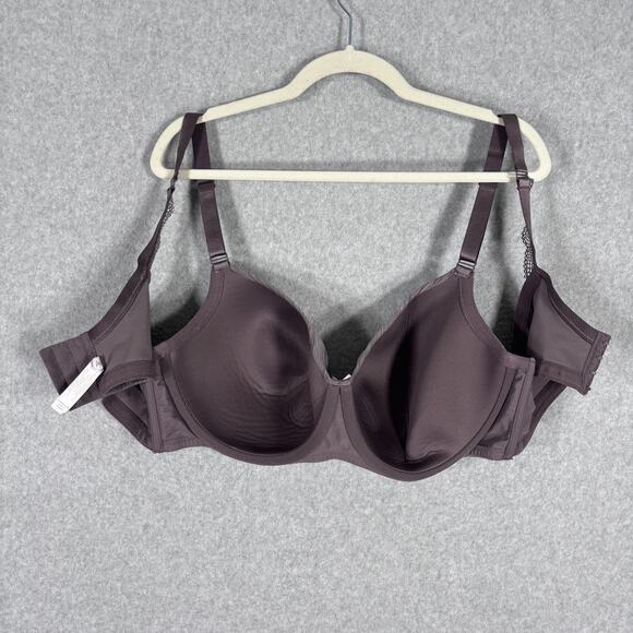Cacique Bra 48C Purple Lace Lightly Lined Balconette Underwire Molded Padded - Picture 6 of 10